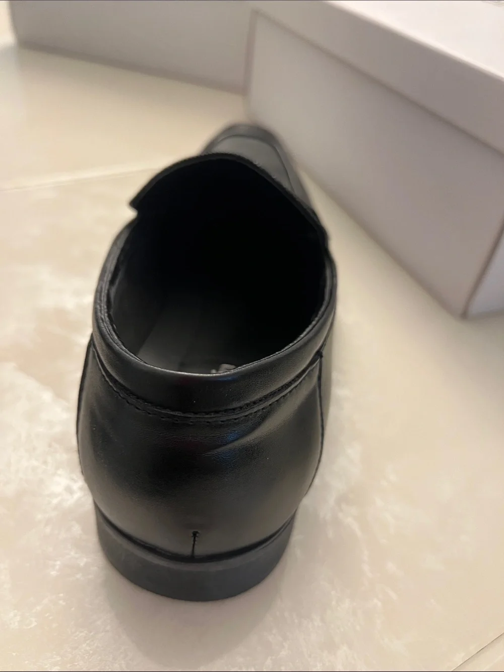 Calvin Klein Black Bartley diamond leather Loafer with Logo Trim